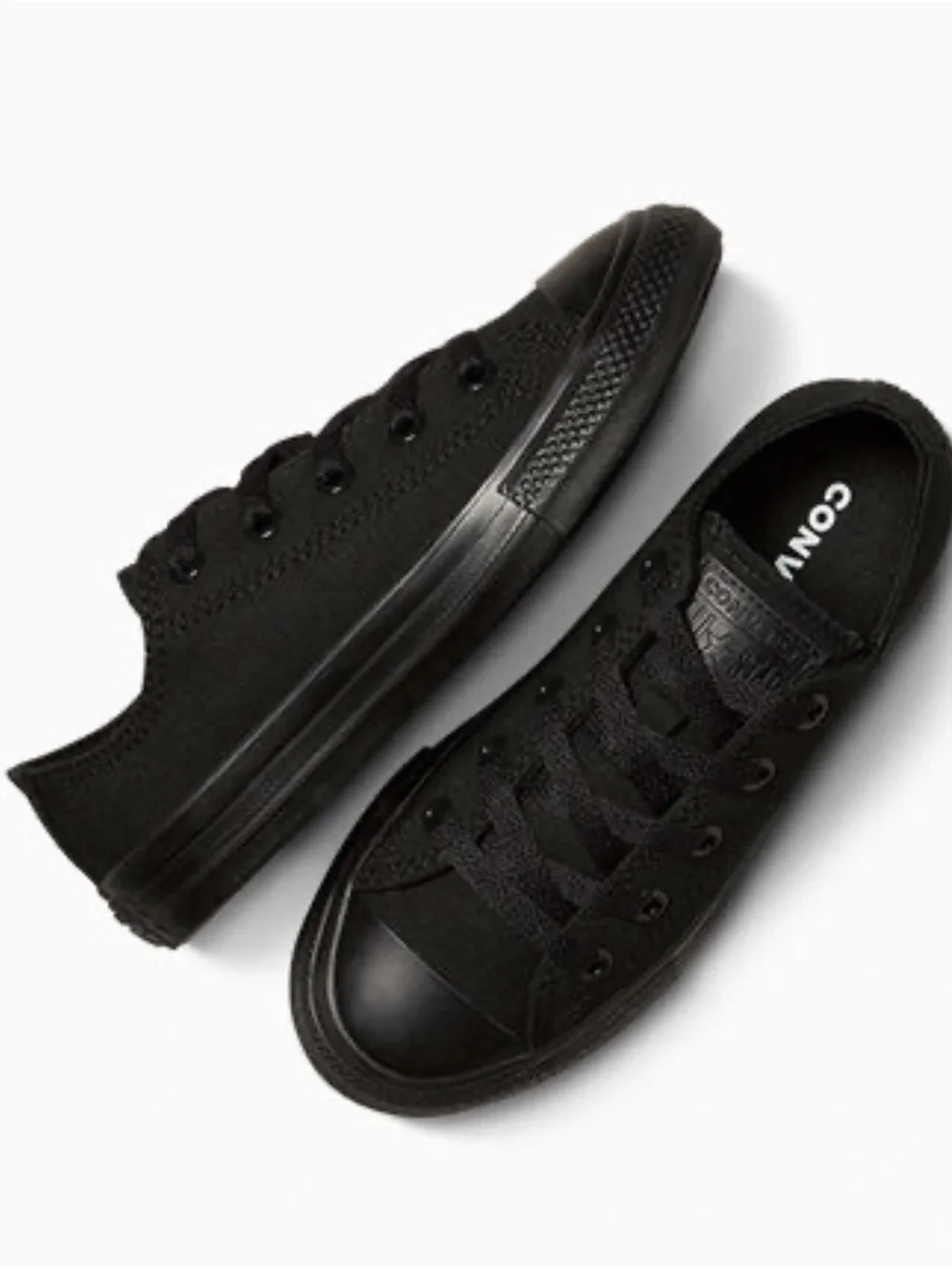 Converse Kids Black Low Top Canvas Sneakers